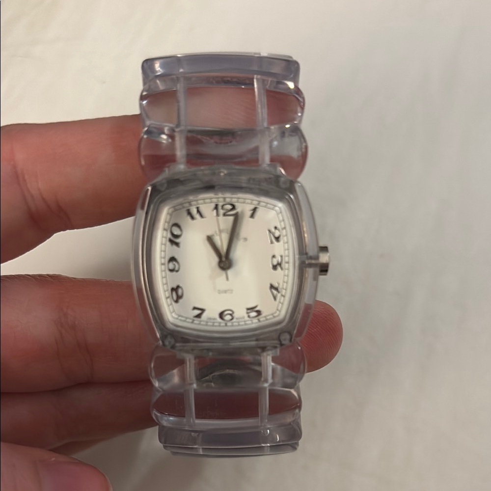 Time Will Tell Clear Acetate Bracelet Watch
